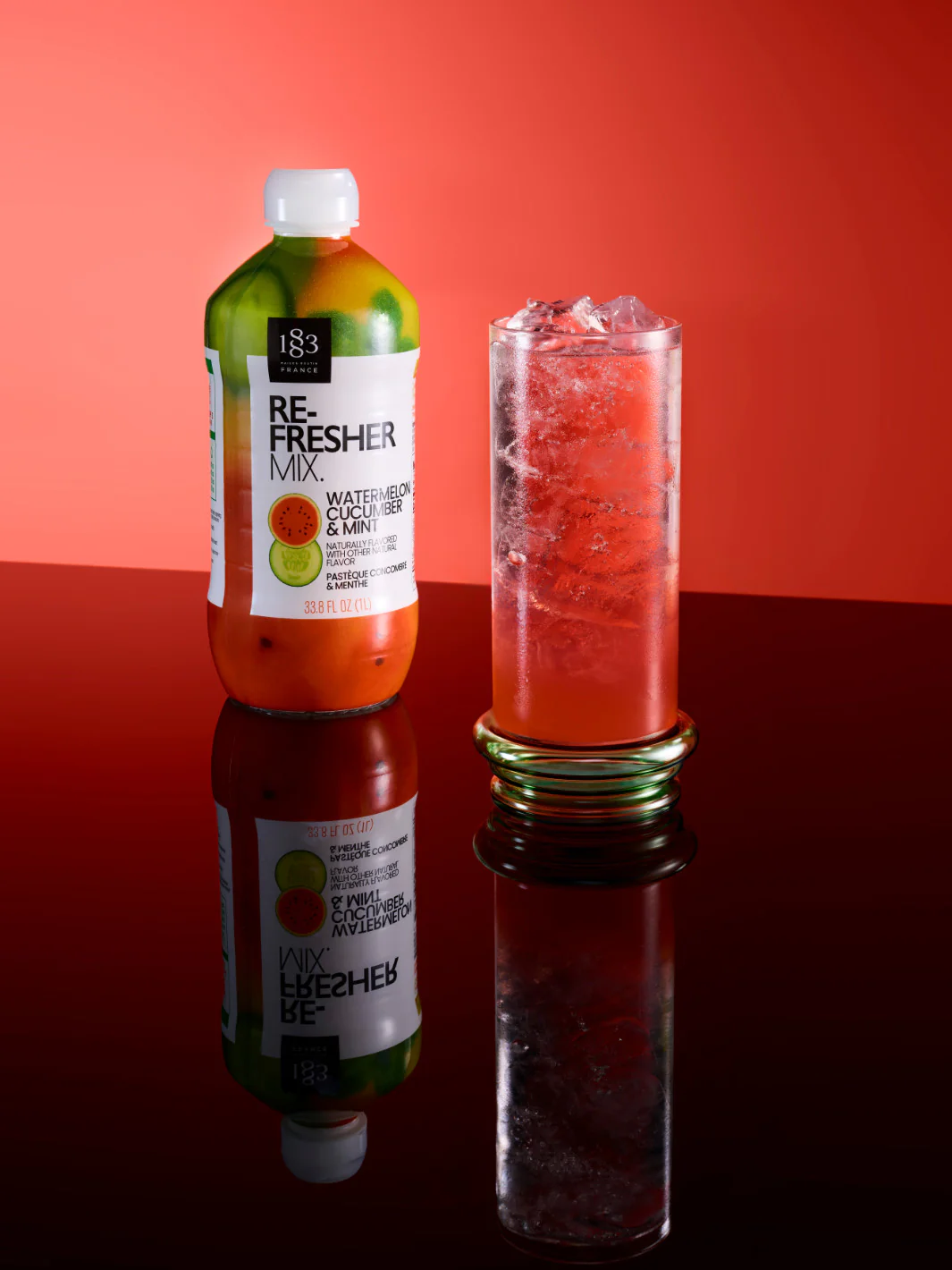 1883 Watermelon, Cucumber & Mint Refresher Mix (1000ml/33.8oz) - Image 2
