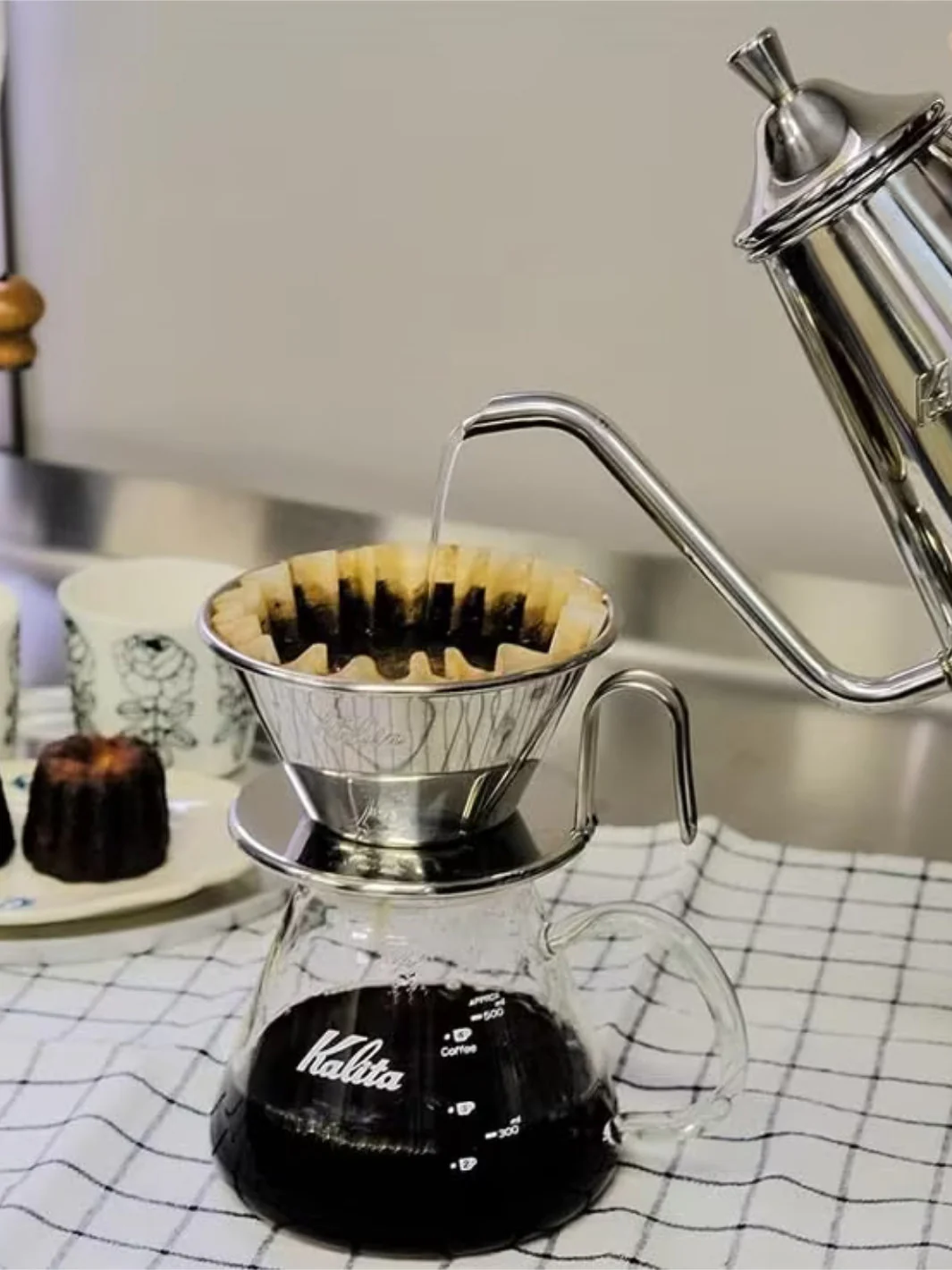 KALITA Wave 185 Tsubame Dripper (Stainless Steel) - Image 2