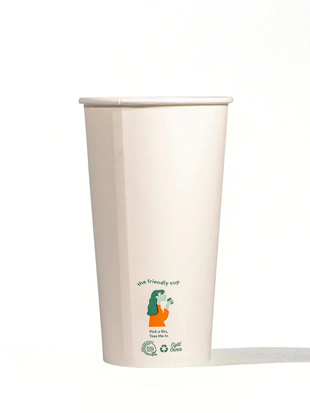 LITTLE GREEN PANDA Home Compostable Cold Cup (1000-Pack) (White) - Image 3
