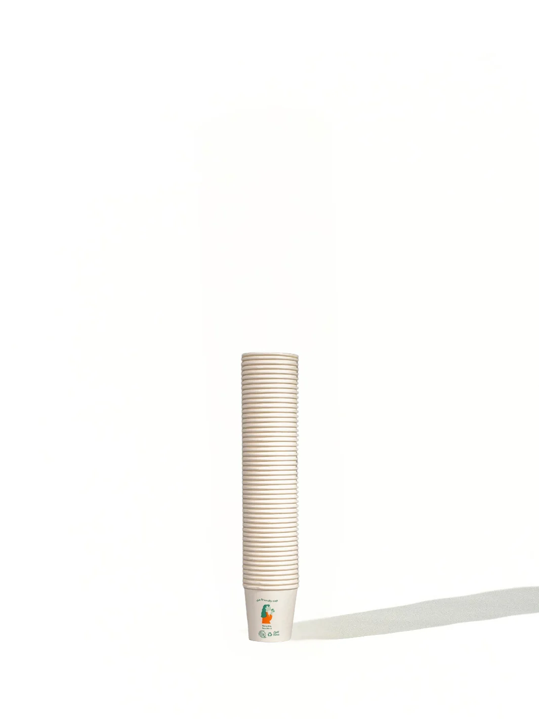 LITTLE GREEN PANDA Home Compostable Paper Cup (1000-Pack) (White) - Image 2
