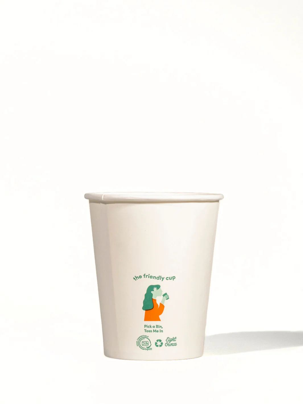 LITTLE GREEN PANDA Home Compostable Paper Cup (1000-Pack) (White) - Image 3