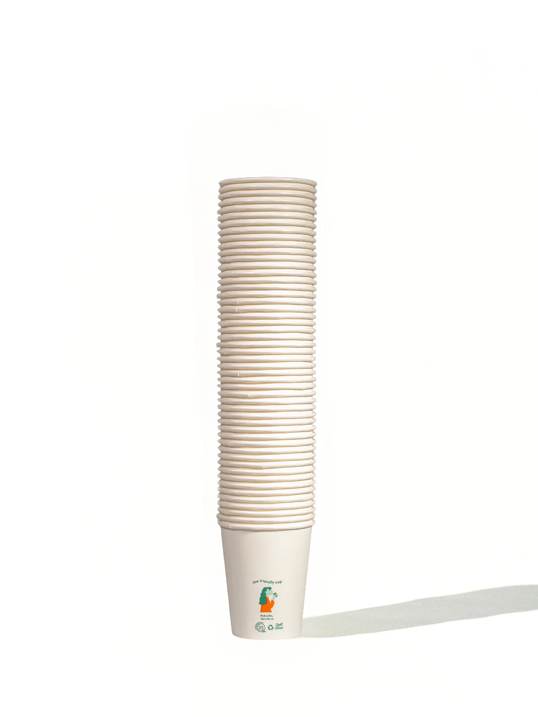 LITTLE GREEN PANDA Home Compostable Paper Cup (1000-Pack) (White) - Image 4
