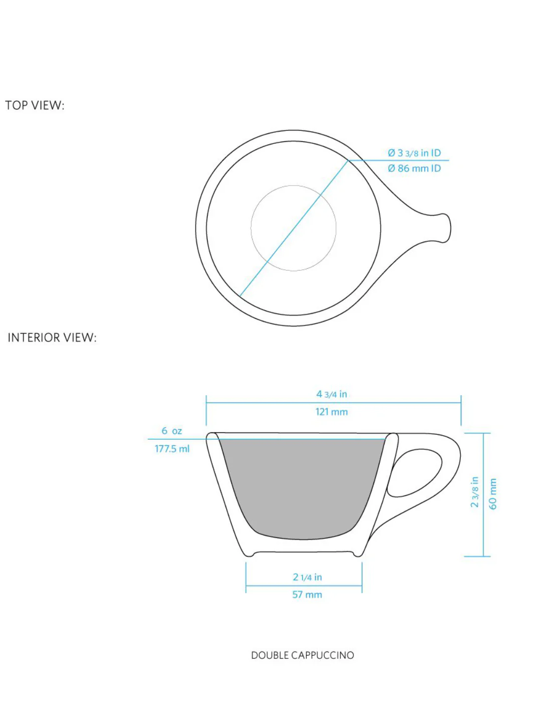 notNeutral LINO Double Cappuccino Cup (6oz/177ml) - Image 6