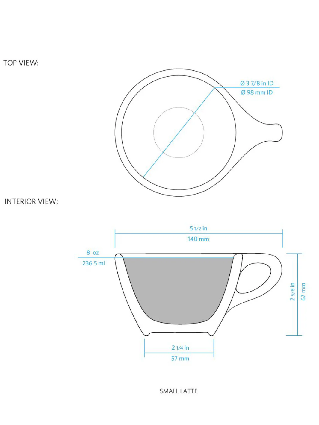 notNeutral LINO Small Latte Cup (8oz/237ml) - Image 6