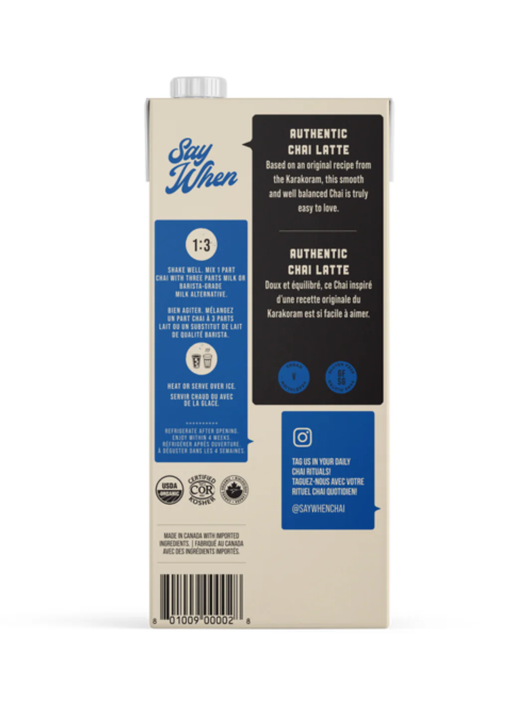 SAY WHEN Organic Authentic Chai Concentrate - Image 4