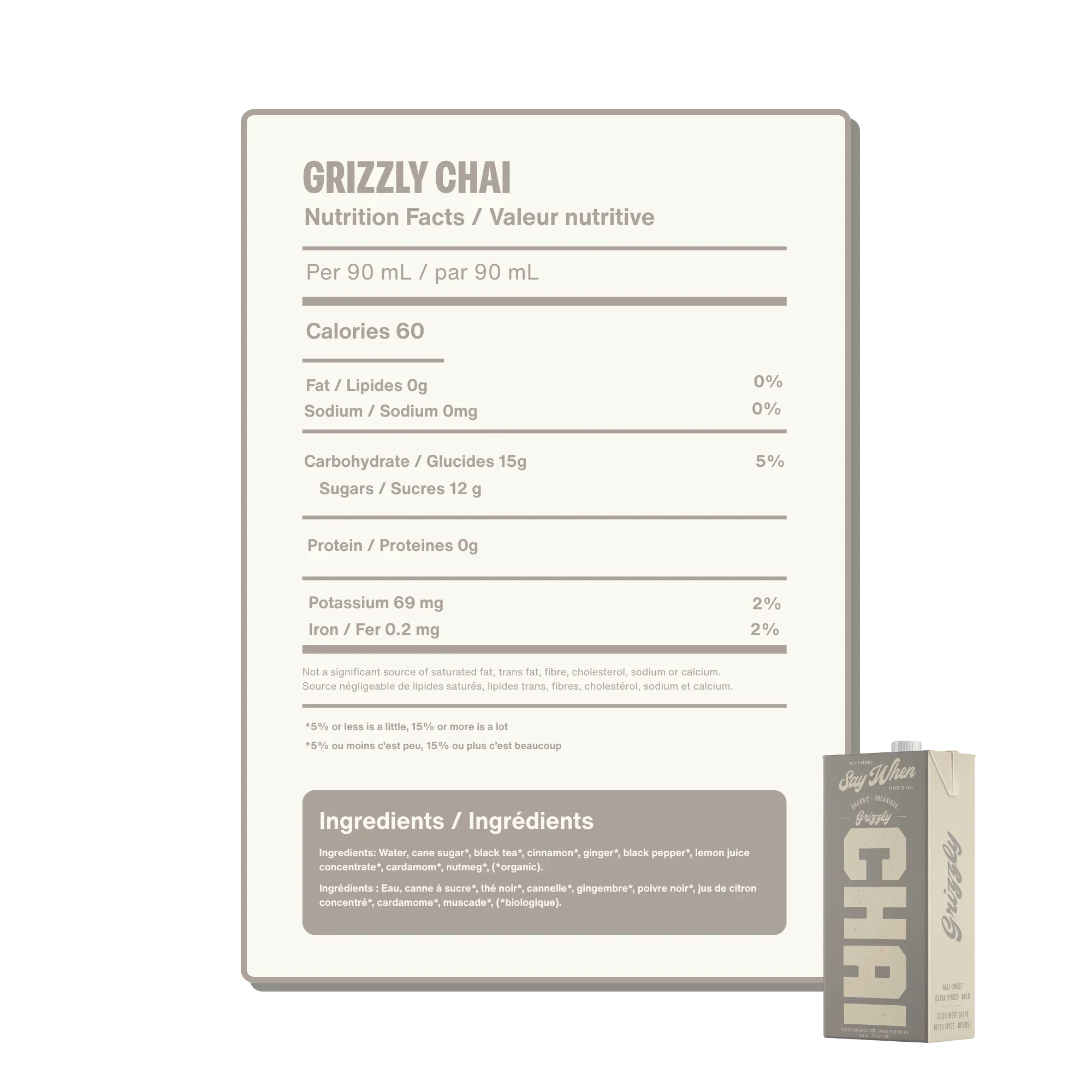 SAY WHEN Organic Grizzly Chai Concentrate (Half Sweet & Extra Spiced) - Image 5