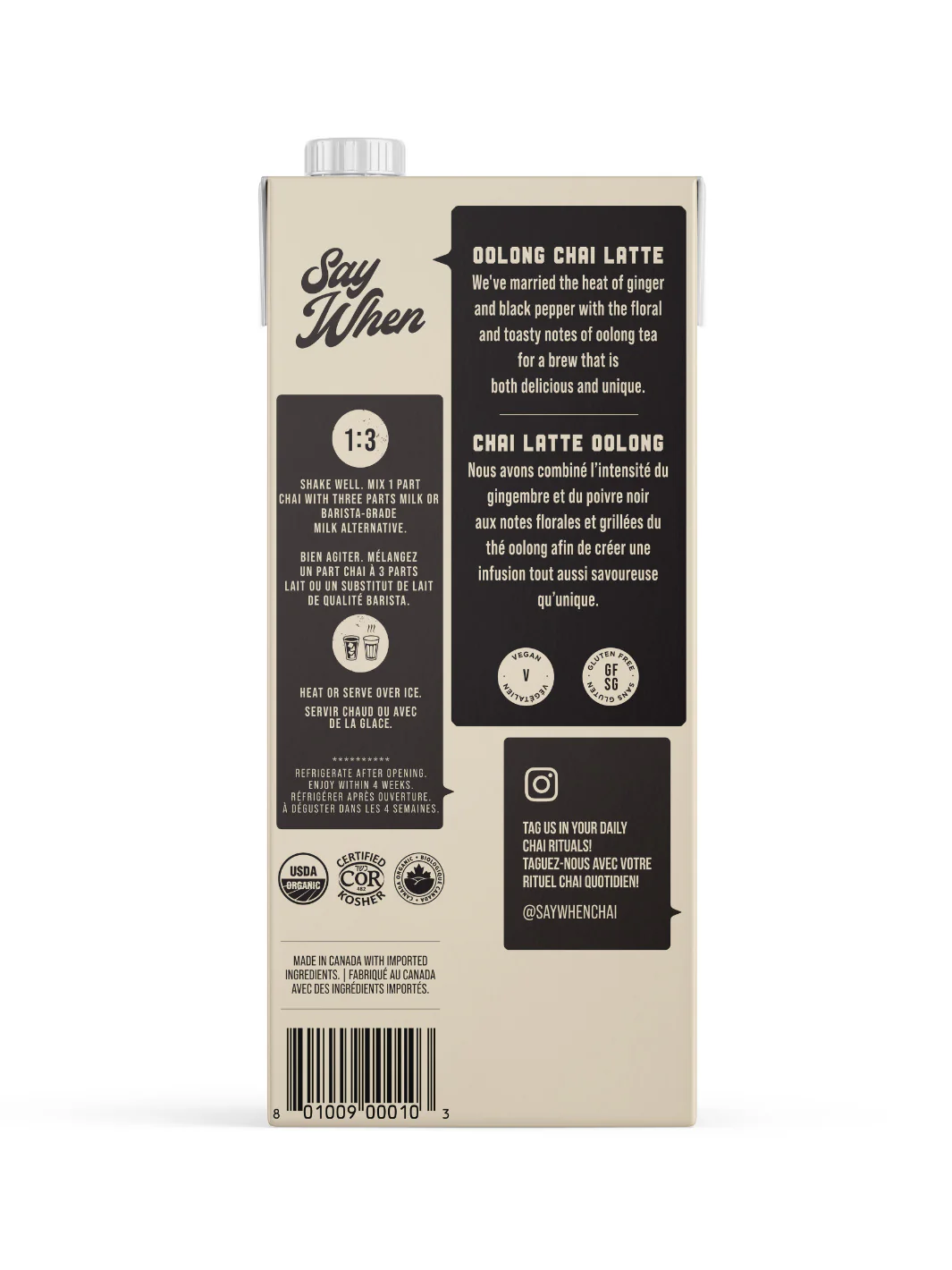 SAY WHEN Organic Oolong Chai Concentrate - Image 4