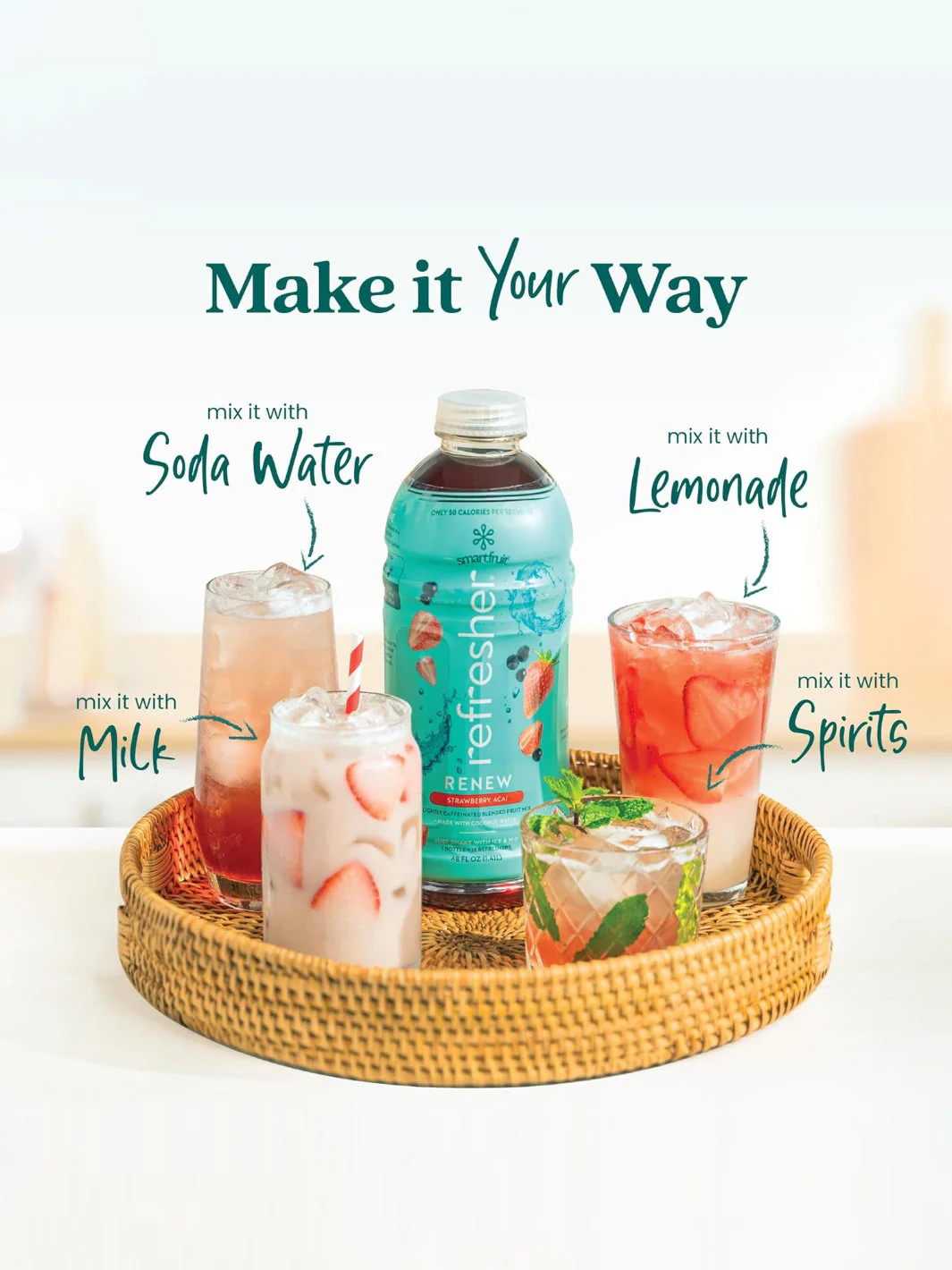 SmartFruit Renew Refresher (1419.53ml/48oz) (Strawberry, Açaí) - Image 6