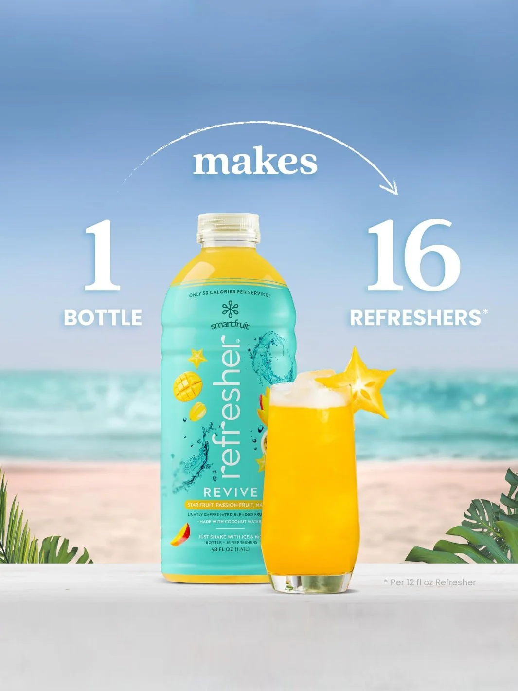 SmartFruit Revive Refresher (1419.53ml/48oz) (Star Fruit, Passion Fruit, Mango) - Image 4