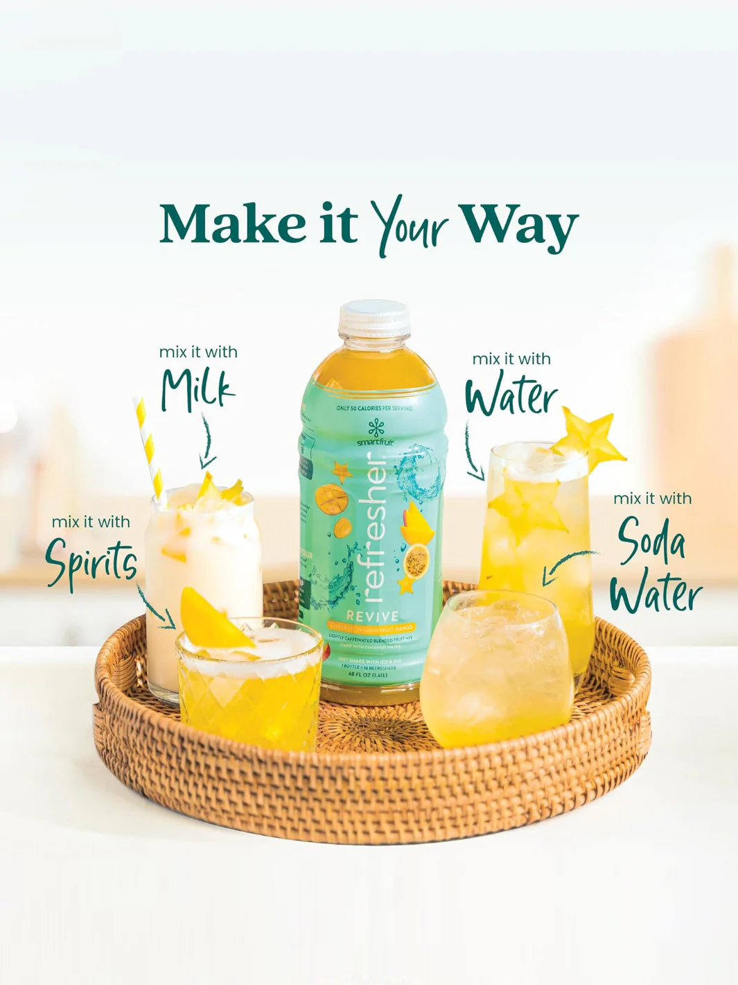SmartFruit Revive Refresher (1419.53ml/48oz) (Star Fruit, Passion Fruit, Mango) - Image 6