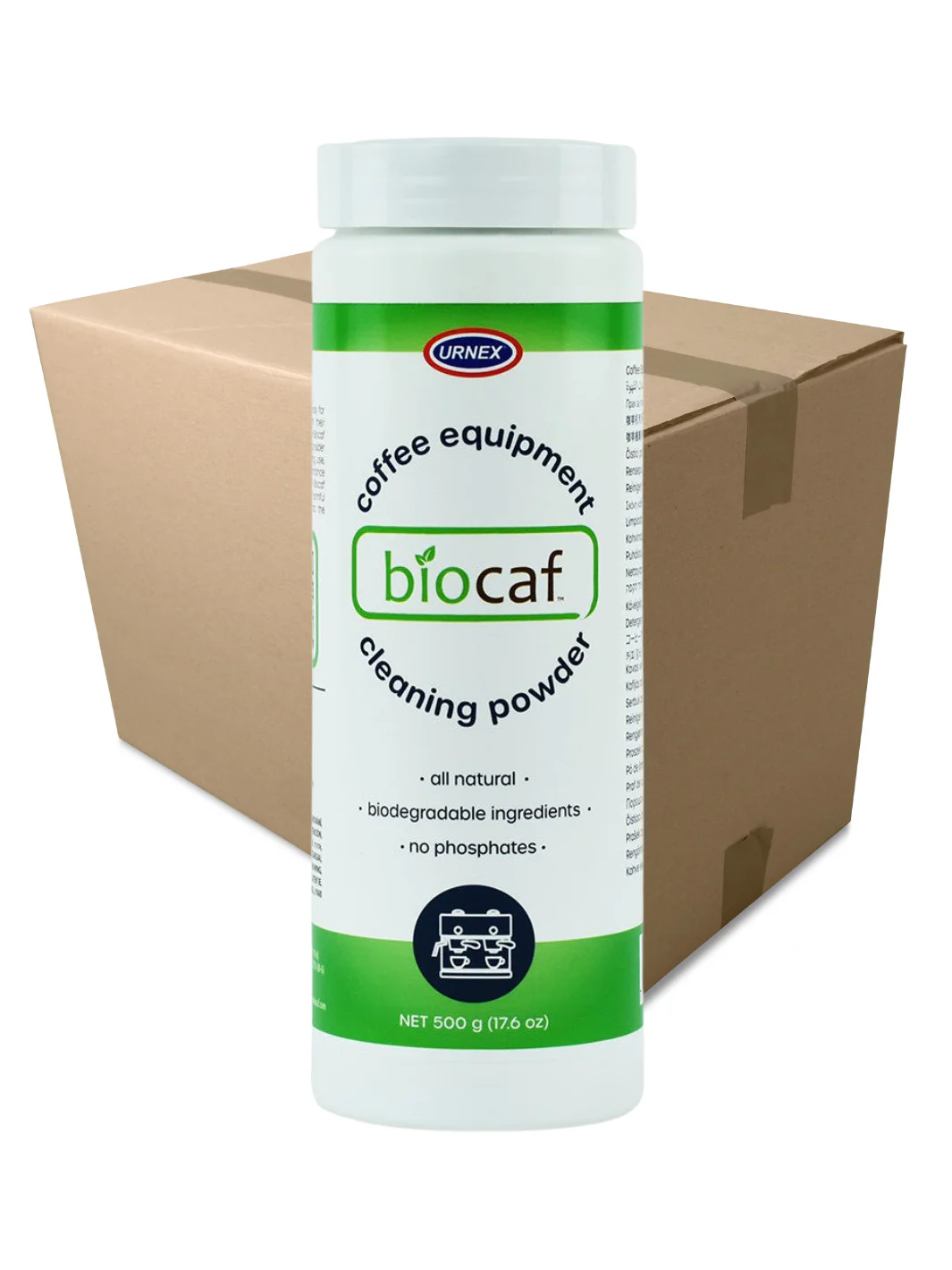 URNEX Biocaf Coffee Equipment Cleaning Powder (500g/17.6oz) - Image 2