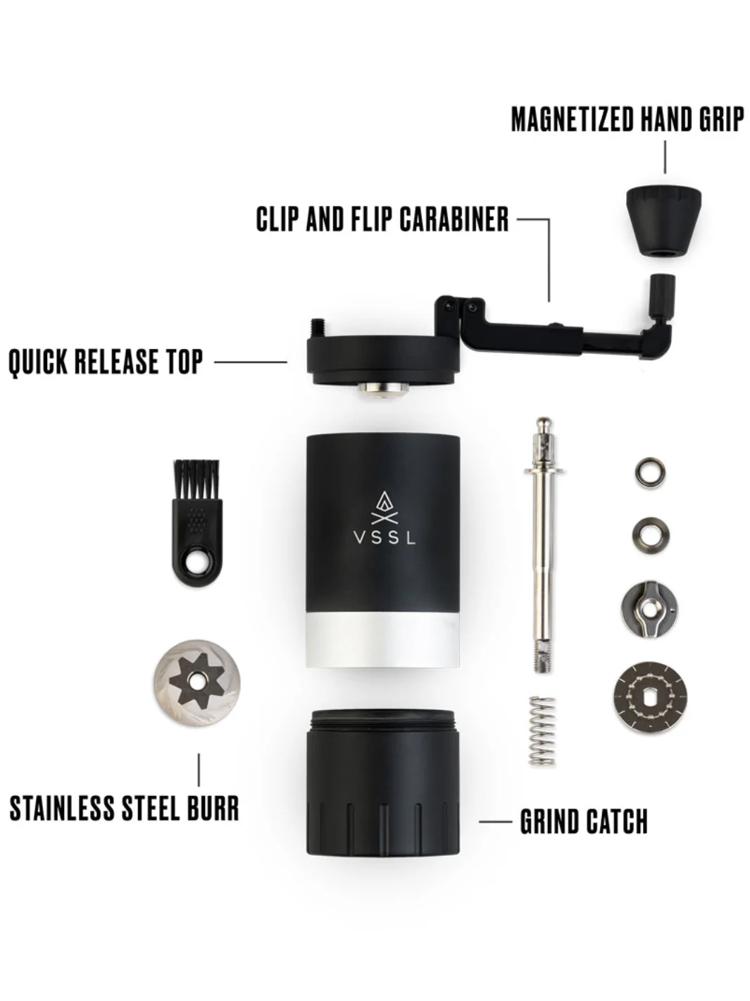 VSSL Java G45 Hand Grinder (Black) (Damaged Box) - Image 10